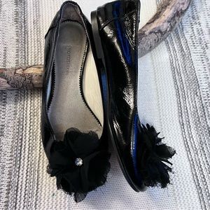 Black Leather Flats Dress Shoes